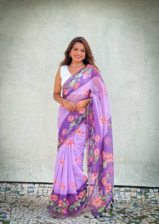 PICHWAI BY ASLIWHOLESALE DESIGNER PURE COTTON PRINTRED SAREES-00279