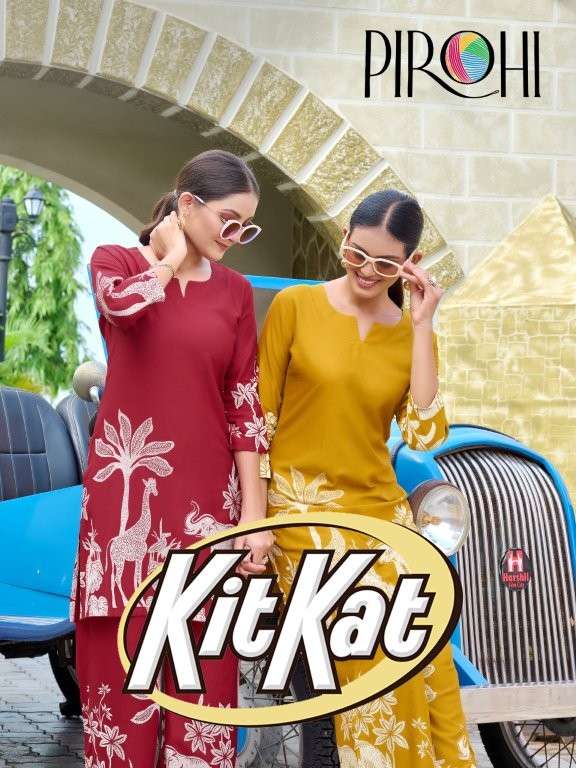 PIROHI KITKAT PURE RAYON PRINTED CO-ORD SET-00140