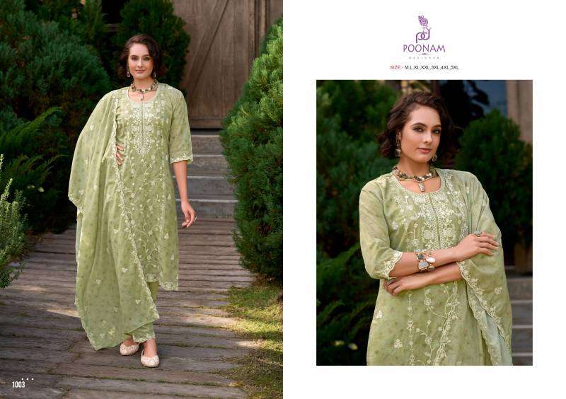 POONAM DESIGNER LILAH PURE COTTON PRINTED DRESSES-00014