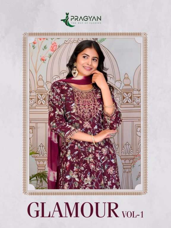 PRAGYAN GLAMOUR VOL-01 PURE RAYON PRINTED DRESSES-00140