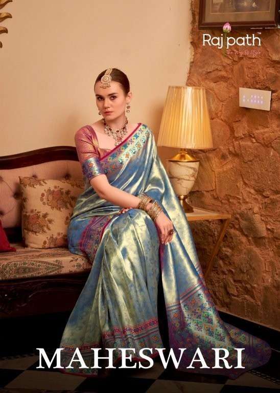 RAJPATH MAHESWARI PURE SILK WEAVING SAREES-00137