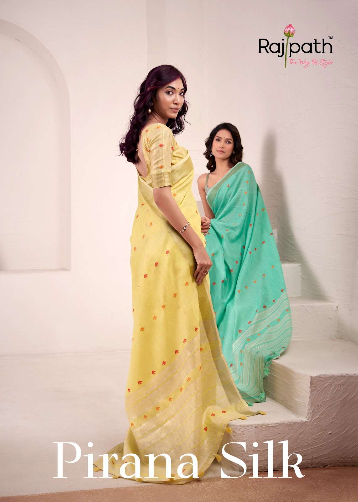 RAJPATH PIRANA SILK PURE LINEN SILK SAREES-00004
