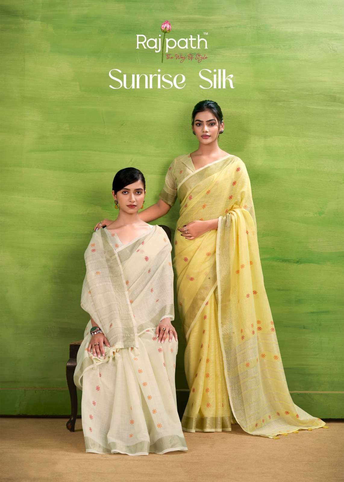 RAJPATH SUNRISE SILK PURE LINEN SILK SAREES-00004