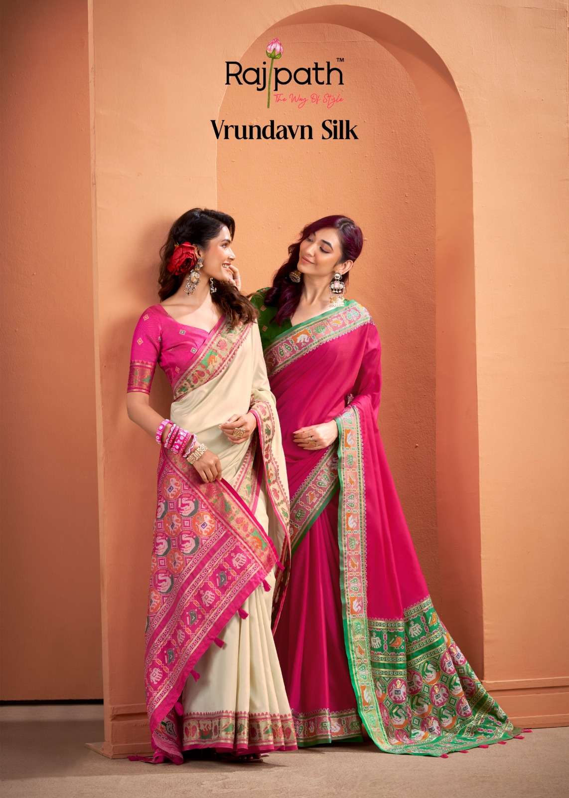 RAJPATH VRUNDAVN PURE PATOLA SILK SAREES-00004