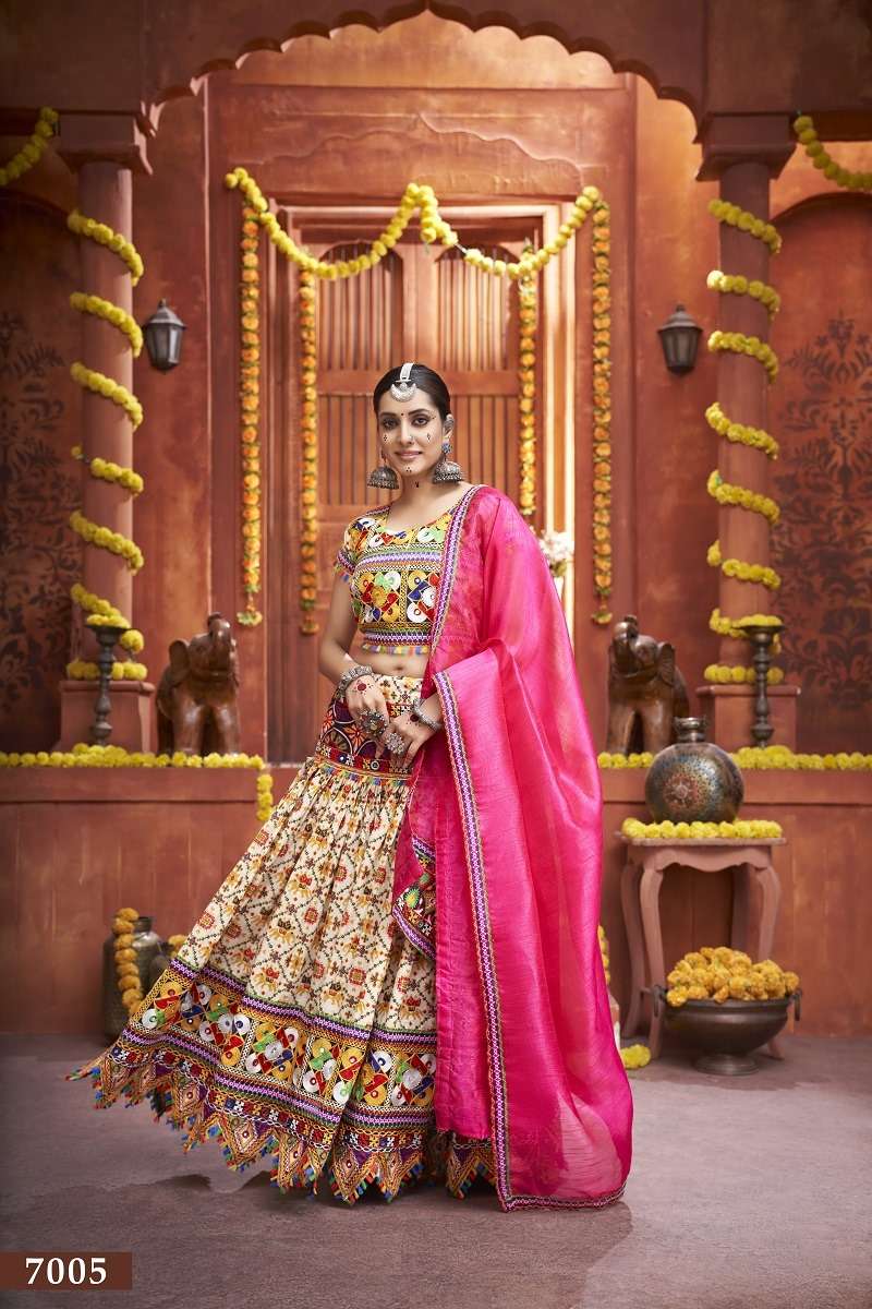 RAJWADI VOL-4 BY ASLIWHOLESALE DESIGNER PURE COTTON SILK LEHENGAS-00060