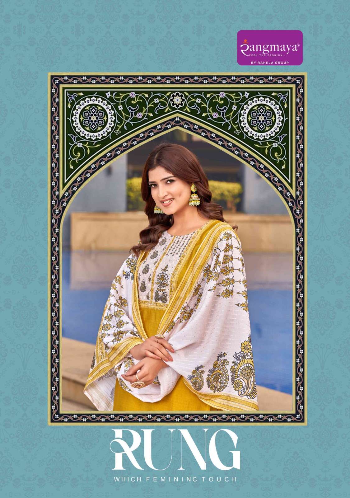RANGMAYA RUNG PURE VERTICAL EMBROIDERY DRESSES-00014