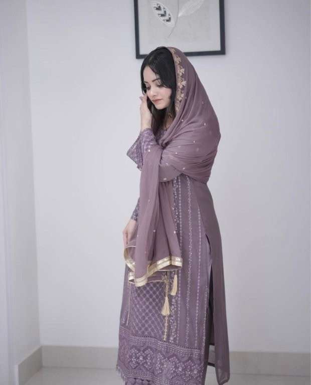 RAVINA BY ASLIWHOLESALE DESIGNER PURE GEORGETTE EMBROIDERY PRINTED DRESSES-00264