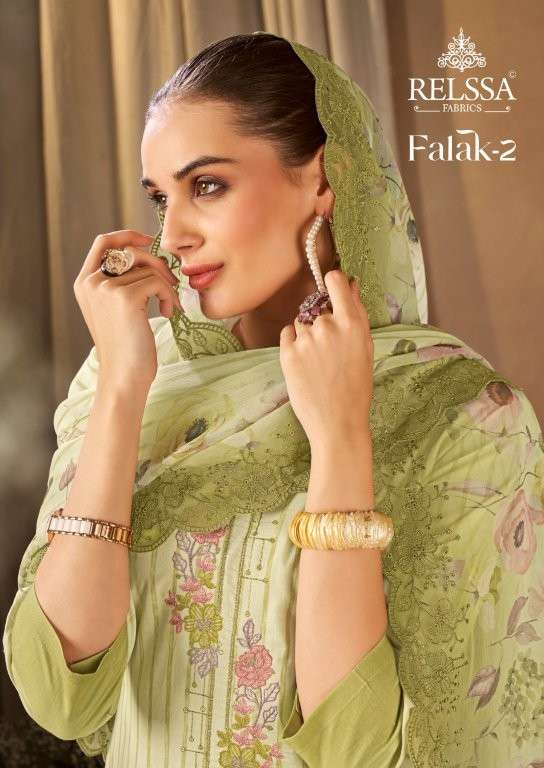 RELSSA FALAK VOL-02 PURE COTTON LAWN EMBROIDERY PAKISTANI DRESSES-00028