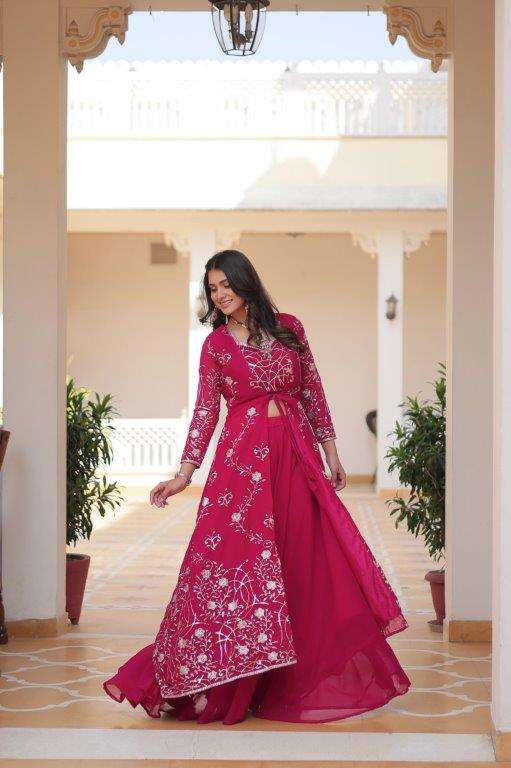 RM-073 BY ASLIWHOLESALE DESIGNER PURE FAUX GEORGETTE EMBROIDERY CASUALS-00236