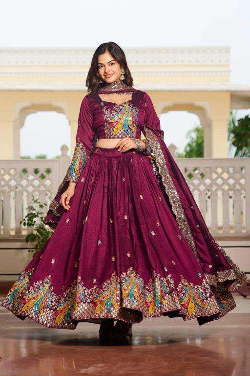 RM-113 BY ASLIWHOLESALE DESIGNER PURE VICHITRA EMBROIDERY LEHENGAS-00236