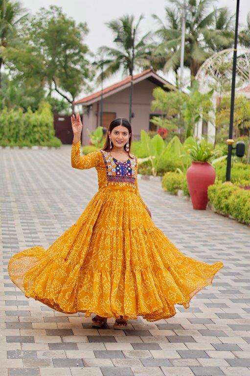 RM-122 BY ASLIWHOLESALE DESIGNER PURE FAUX GEORGETTE EMBROIDERY GOWNS-00236