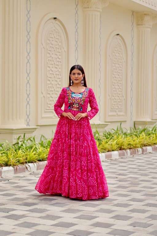 RM-123 BY ASLWIHOLESALE DESIGNER PURE FAUX GEORGETTE PRINTED GOWNS-00236