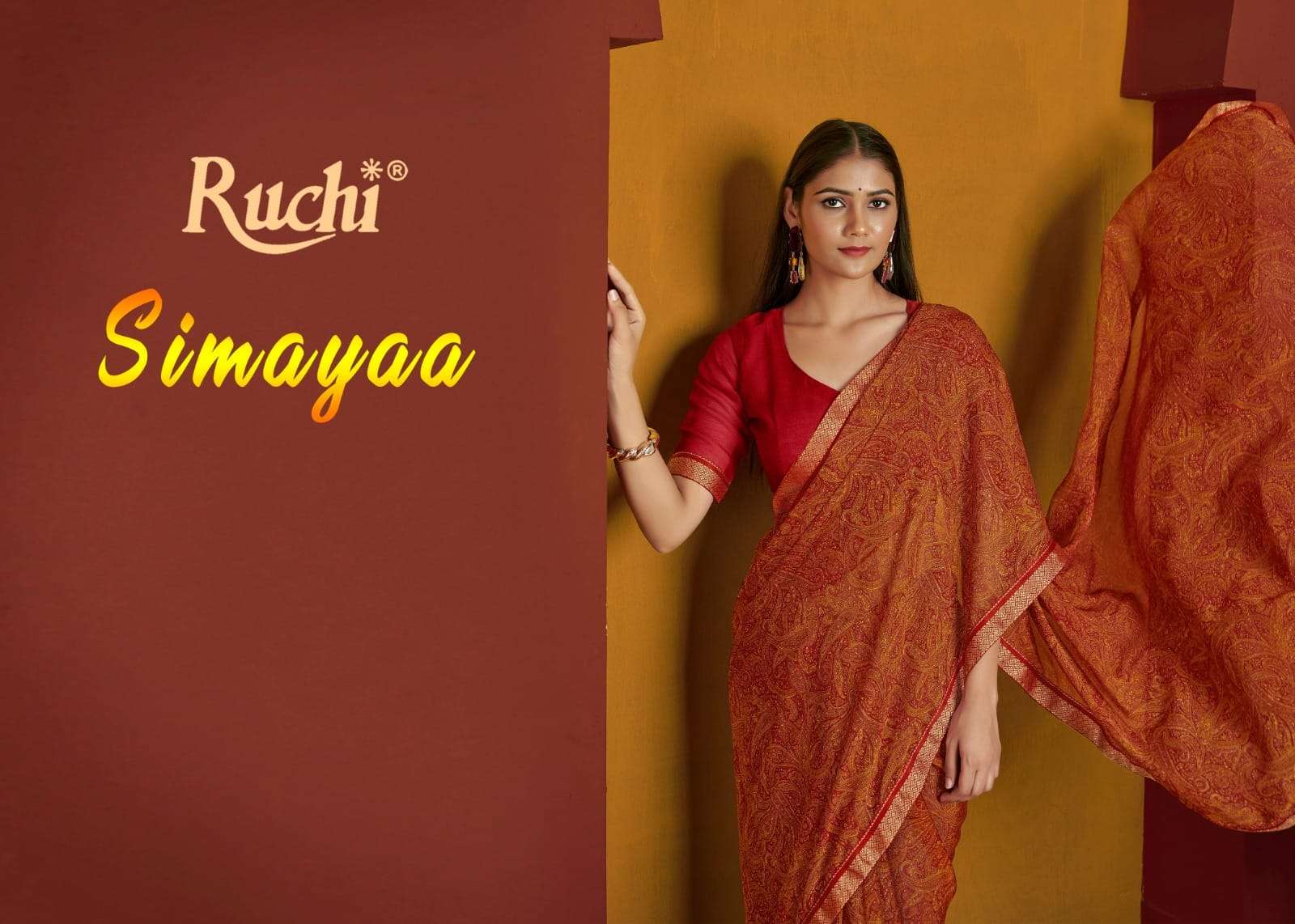 RUCHI SAREES SIMAYA VOL-12 PURE CHIFFON SAREES-00004