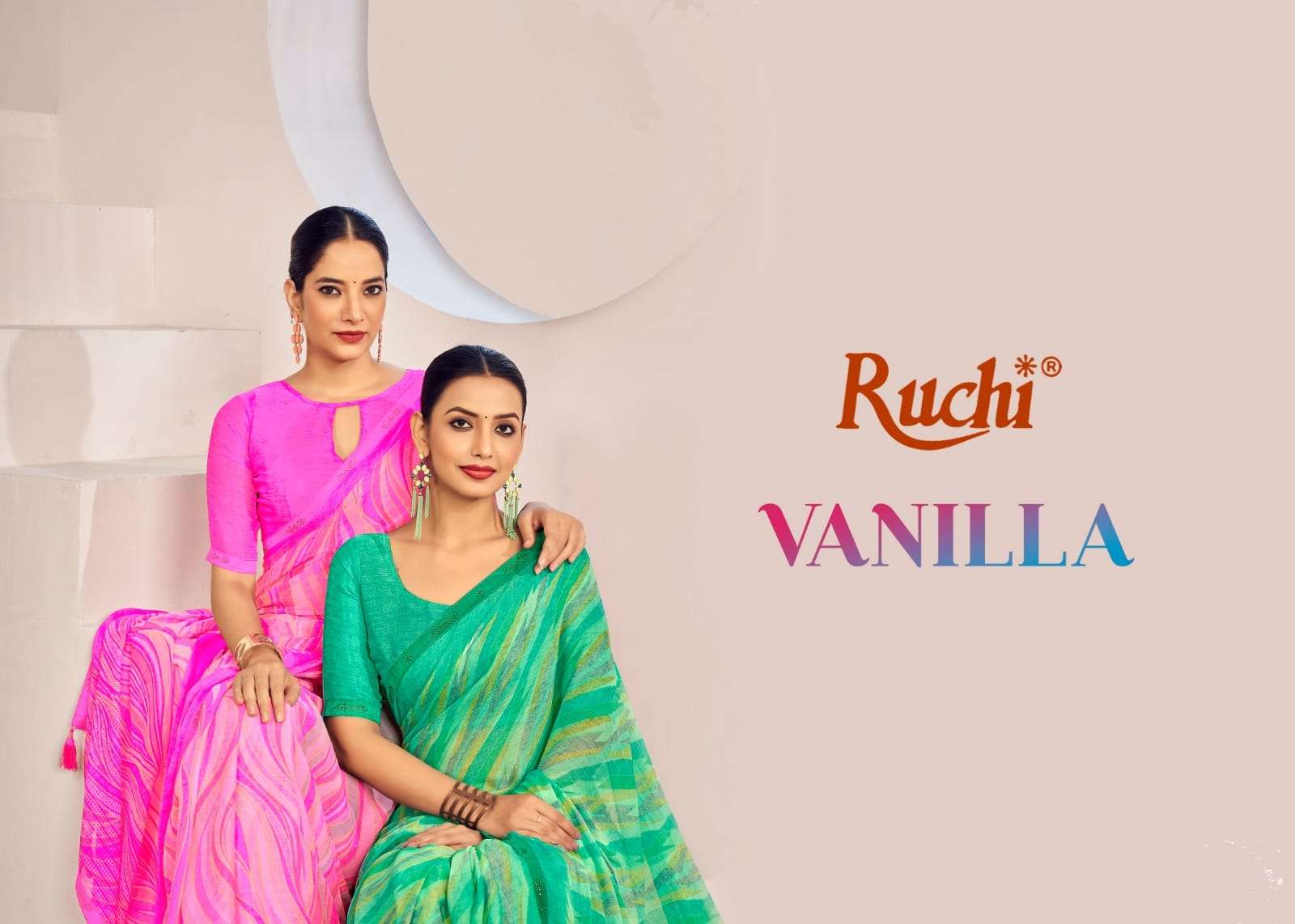RUCHI VANILLA VOL-12 PURE CHIFFON SAREES-00004