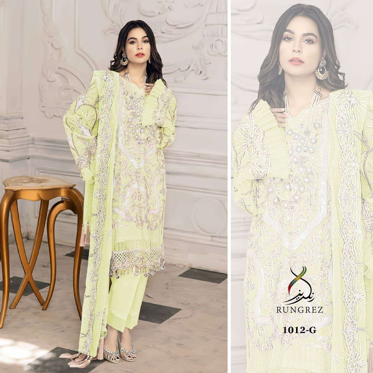 RUGREZ 101 G PURE FANCY EMBROIDERY PAKISTANI DRESSES-00201