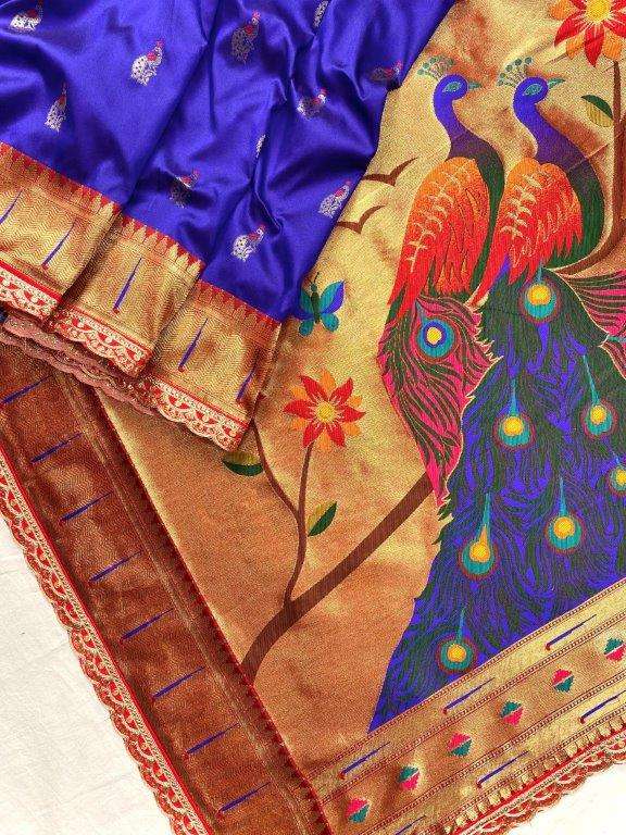 RUKMINI BY ASLIWHOLSALE DESIGNER PURE PAITHANI SILK SAREES-00282
