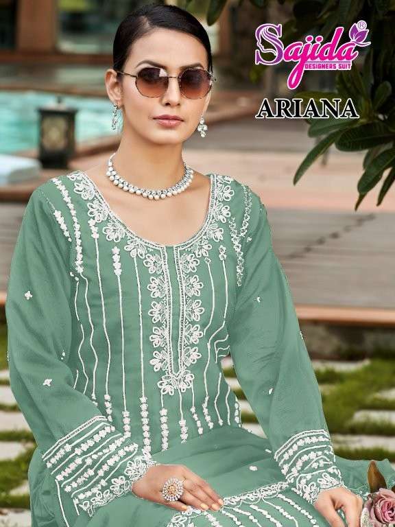 SAJIDA ARIANA PURE ORGANZA EMBRODIERY PAKISTANI DRESSES-00011