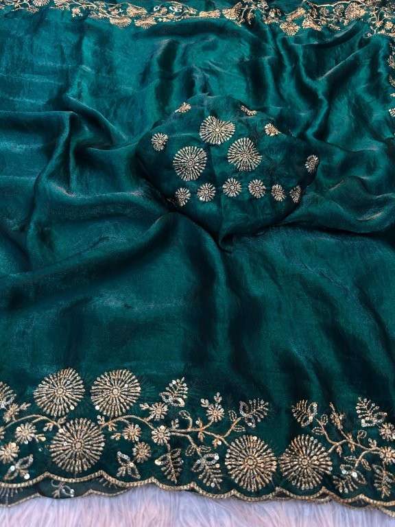 SAKHI VOL-213 BY ASLIWHOLEALE DESIGNER PURE SATIN EMBROIDERY SAREES-00219