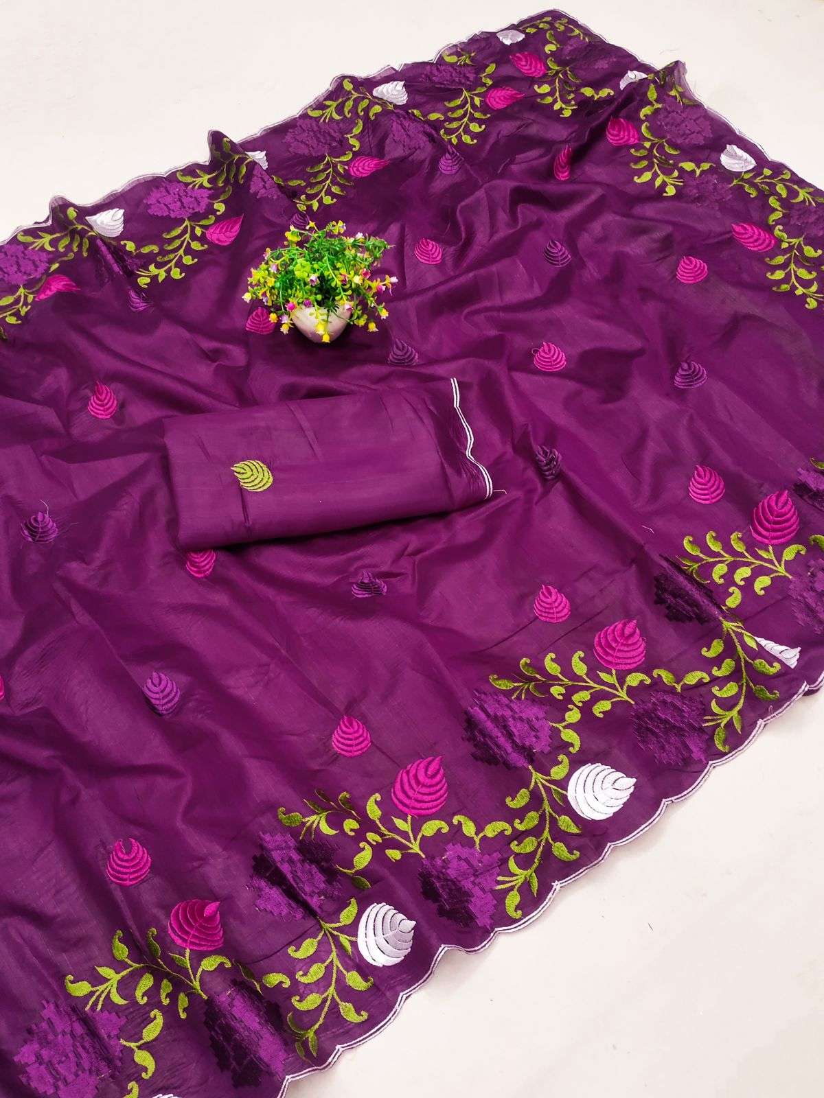 SAKHI VOL-216 BY ASLIWHOLEALE DESIGNER PURE SILK EMBROIDERY SAREE-00219