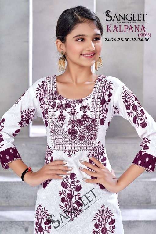 SANGEET KALPANA PURE RAYON PRINTED KURTIS-00062