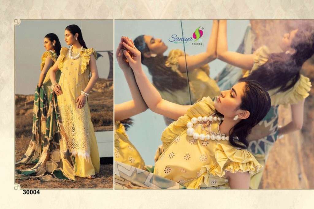 SANIYA TRENDZ ADAN LIBAS VOL-03 PURE COTTON EMBROIDERY PAKISTANI DRESSES-00071