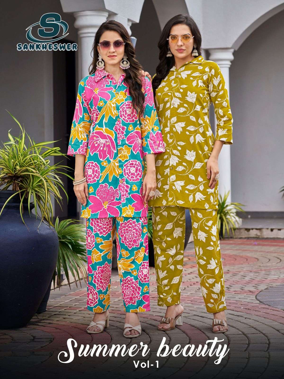 SANKHESWER SUMMER BEAUTY VOL-01 PURE COTTON PRINTED CO-ORD SET-00014