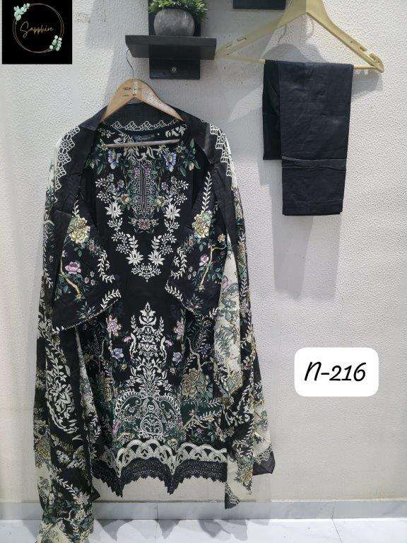 SAPPHIRE AGHA NOORAIN-216 PURE LAWN EMBROIDERY PAKISTANI DRESSES-00272