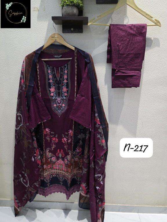 SAPPHIRE AGHA NOORAIN 217 PURE LAWN PRINTED PAKISTANI DRESSES-00272