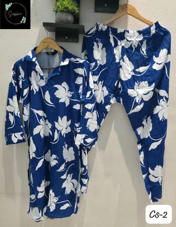 SAPPHIRE CO-ORD SET VOL-2 PURE RAYON PRINTED CO-ORD SET-00272