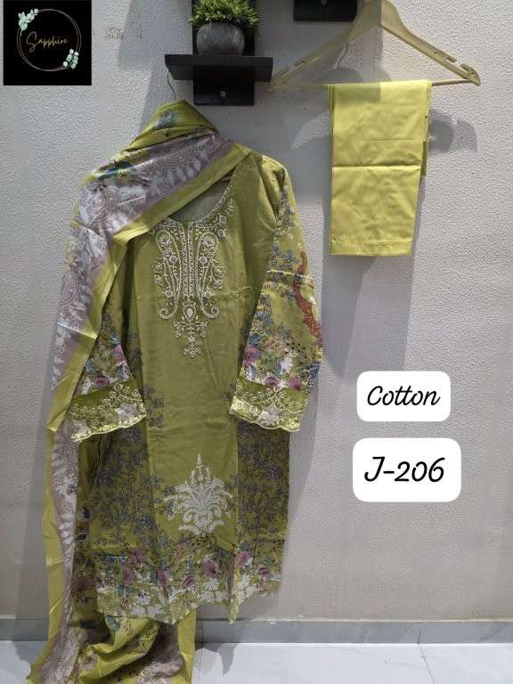 SAPPHIRE JAZMIN VOL-206 PURE LAWN COTTON PRINTED PAKISTANI DRESSES-00272