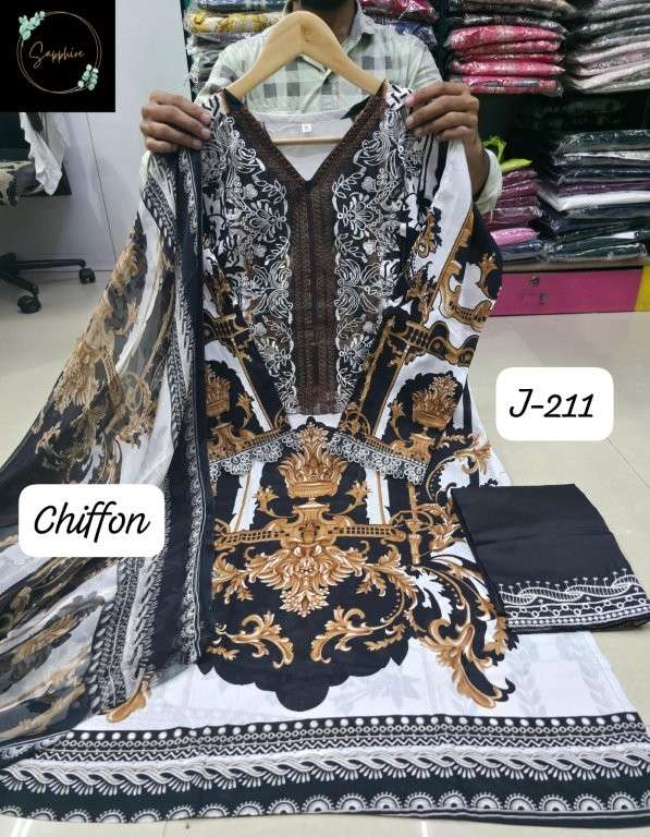 SAPPHIRE JAZMIN VOL-211 PURE LAWN COTTON PRINTED DRESSES-00272