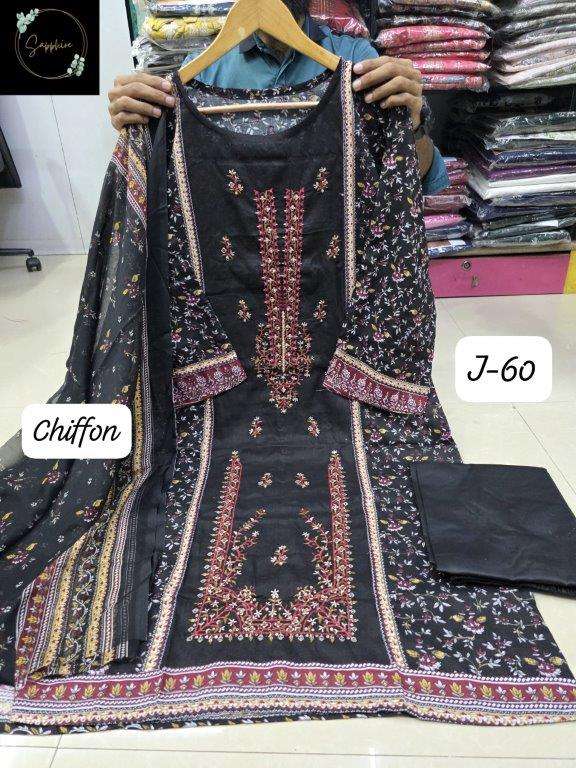 SAPPHIRE JAZMIN VOL-60 PURE COTTON EMBROIDERY PAKISTANI DRESSES-00272
