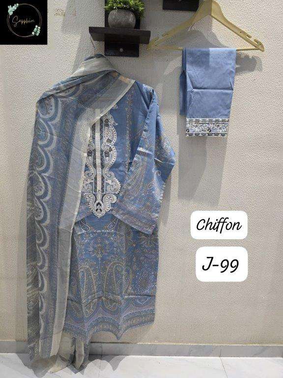 SAPPHIRE JAZMIN VOL-99 PURE LAWN COTTON PAKISTANI DRESSES-00272