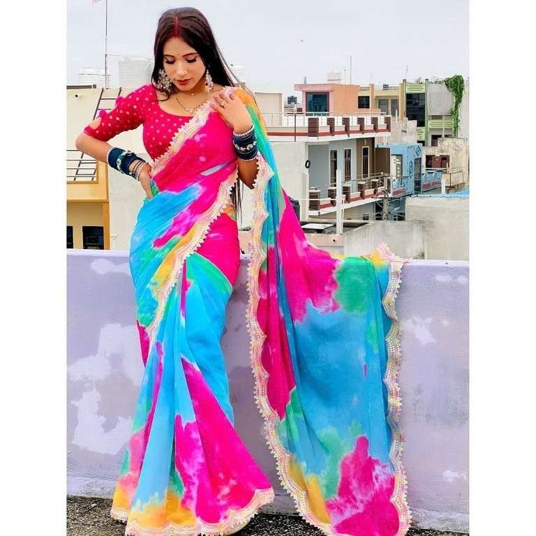 SAWAN BY ASLIWHOLESALE DESIGNER PURE GEORGETTE PRINTED SAREE-00219