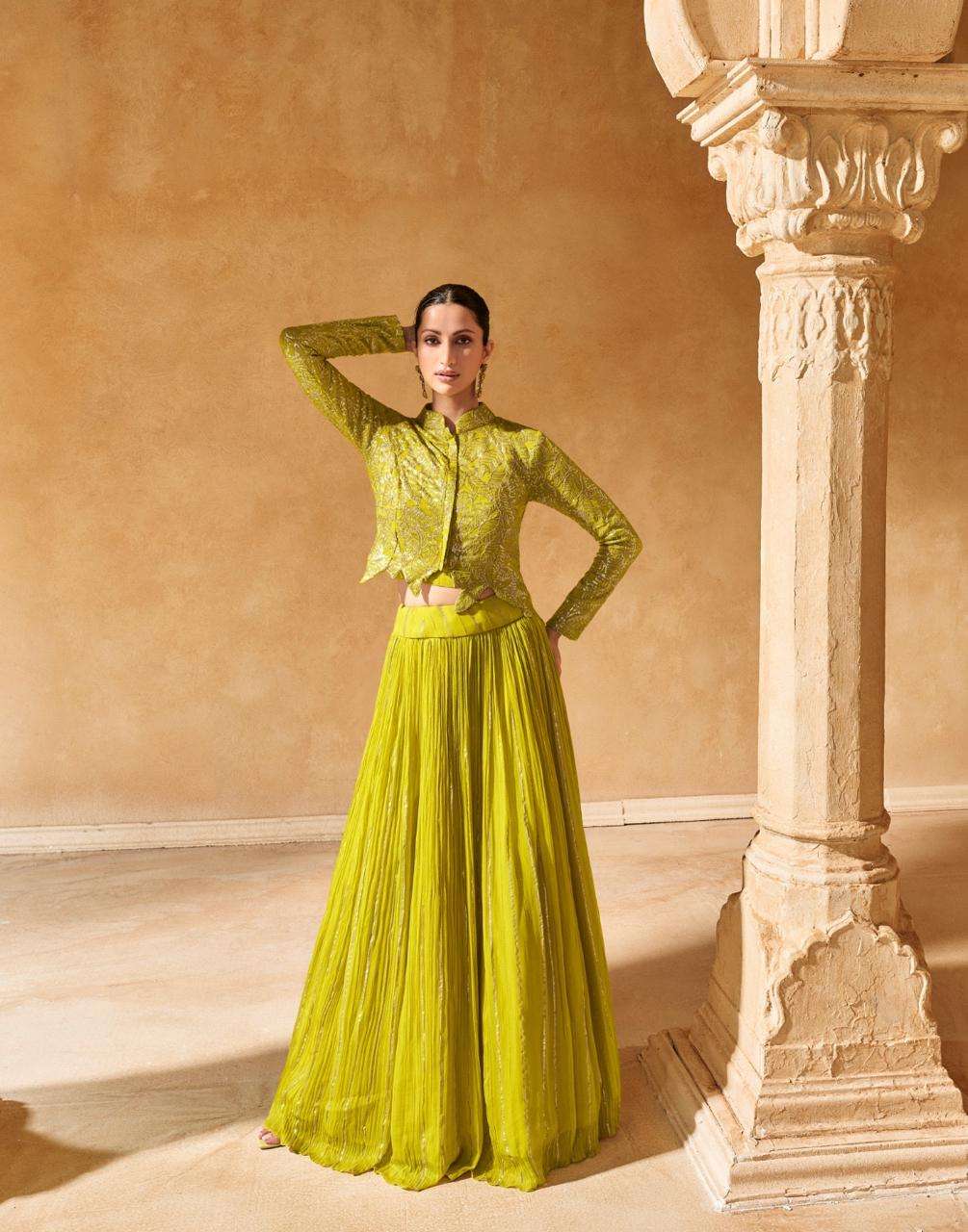 SAYURI RAAS PURE CHINON SILK EMBROIDERY DRESS-00150