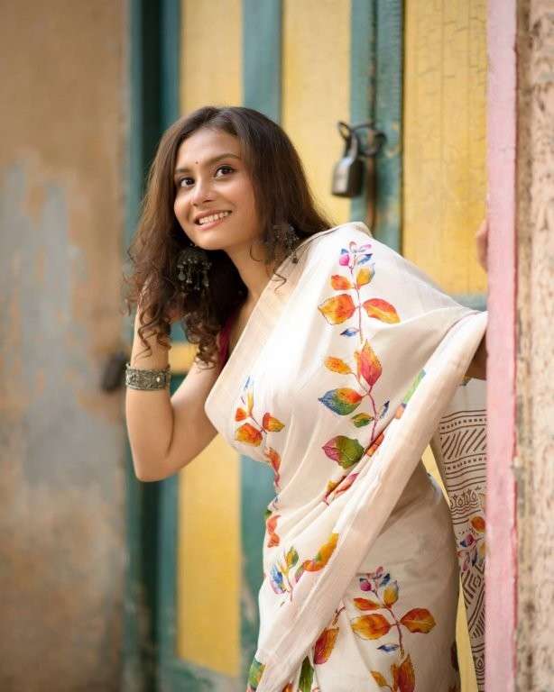 SC-MARIGOLD BY ASLIWHOLESALE DESIGNER PURE LINEN PRINTED SAREES-00292