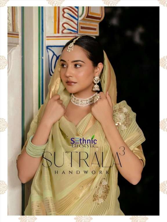 SETHNIC LIFESTYLE SUTRALA VOL-03 PURE LINEN FANCY SAREES-00137