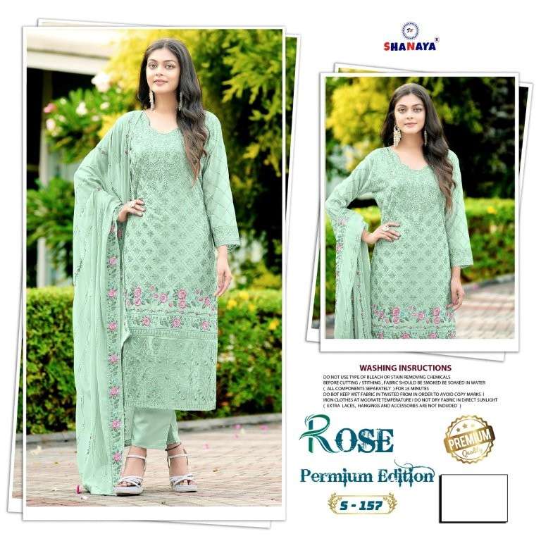 SHANAYA FASHION ROSE PREMIUM EDITION S-157 PURE FAUX GEORGETTE PAKISTANI DRESS-00201
