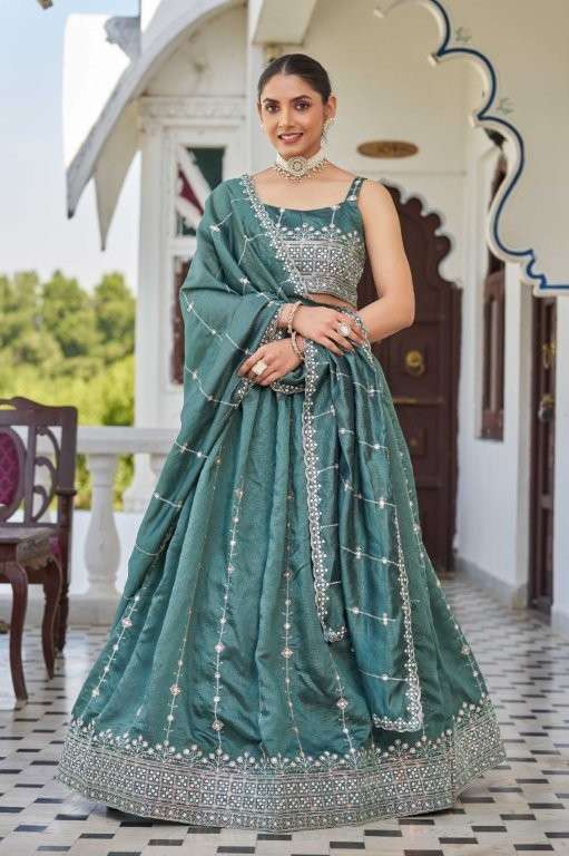 SHEE STAR VOL-10 BY ASLWIHOLESALE DESIGNER PURE SILK EMBROIDERY PRINTED LEHENGAS-00026