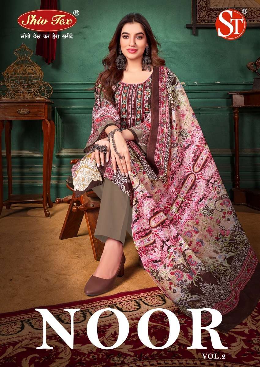 SHIV TEX NOOR VOL-2 2001 TO 2008 SERIES PURE COTTON  PRINTED DRESSES-00015