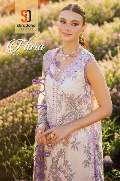 SHRADDHA DESIGNER FLORAL VOL-01 PURE LAWN COTTON PRINTED PAKISTANI DRESSES-00011