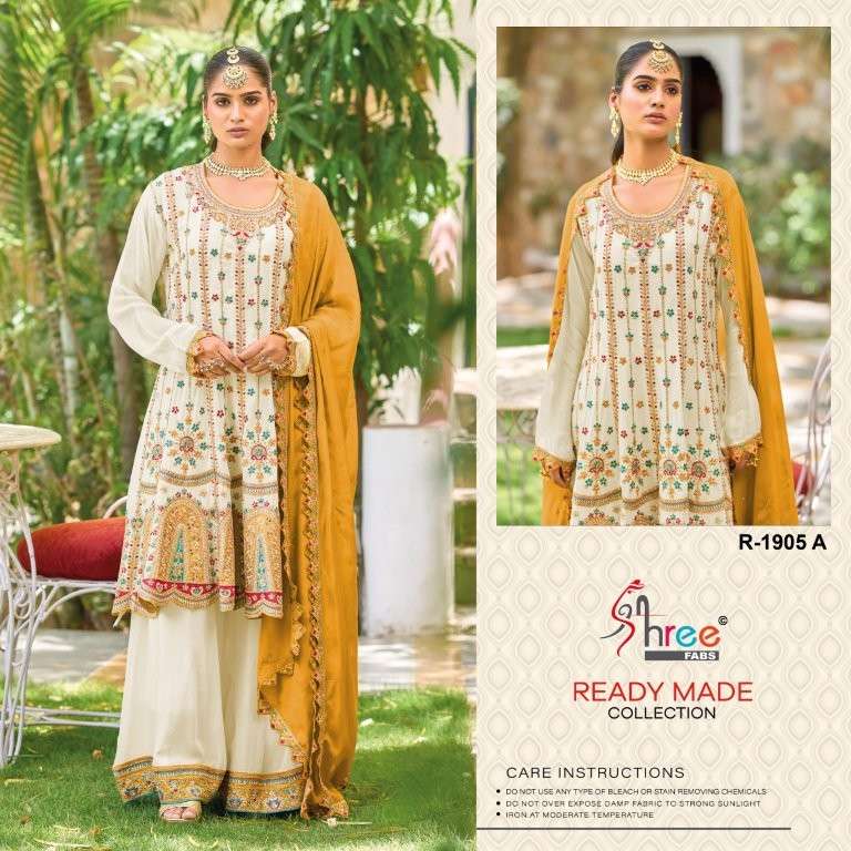 SHREE FAB R-1905 COLOUR HEAVY CHINON  PAKISTANI DRESSES-00011