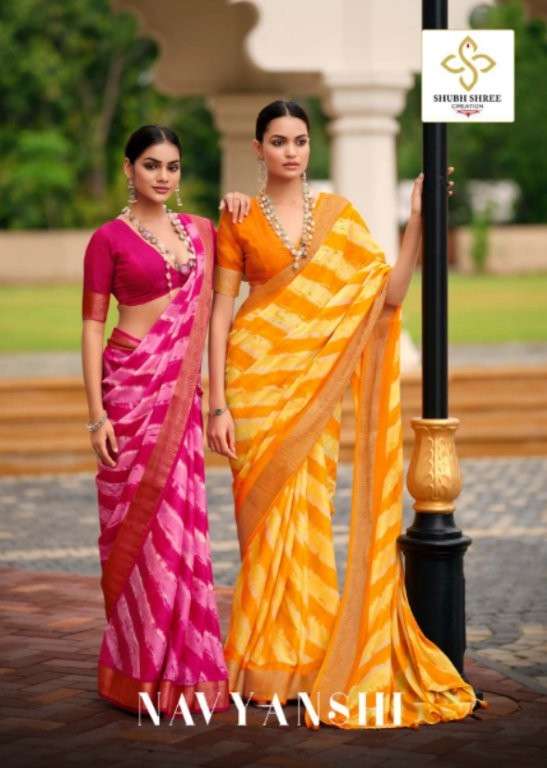 SHUBH SHREE NAVYANSHI 1001 TO 1006 SERIES PURE JACQUARD PRINTED SAREES-00025