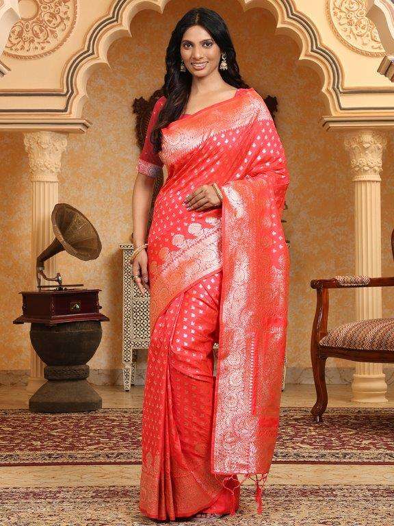 SHUBHARAMBH BY ASLIWHOLESALE DESIGNER PURE BANARASI SILK SAREES-00281