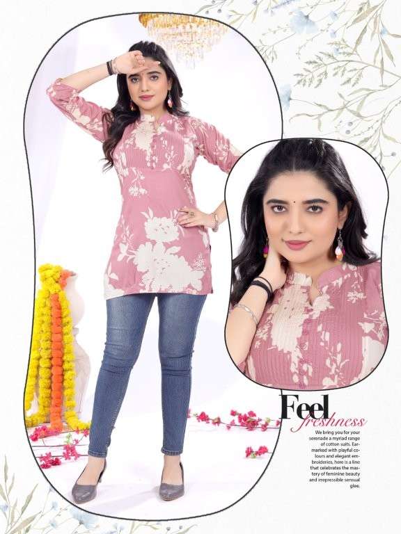 SOOR BY ASLIWHOLESALE DESIGNER PURE RAYON KURTIS-00093