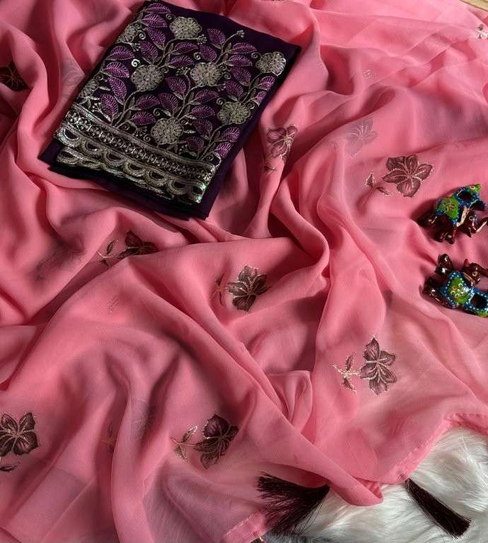 SUBHLAXAMI BY ASLIWHOLESALE DESIGNER PURE GEORGETTE PRINTED SAREES-00256