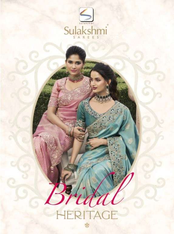 SULAKSHMI BIRDAL HIRTAGE PURE TISSUE SILK SAREES-00137