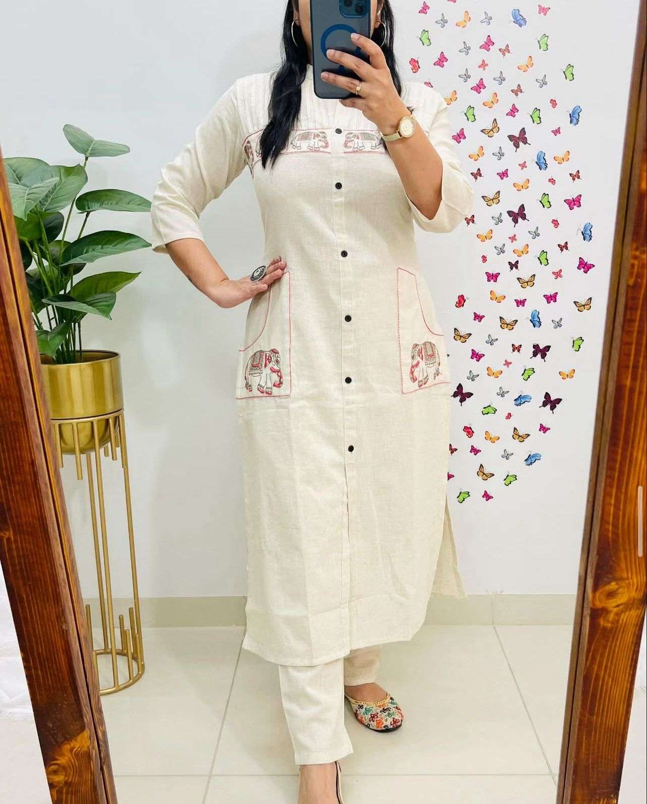 SWATI VOL-76 BY ASLIWHOLESALE DESIGNER PURE COTTON EMBROIDERY KURTIS-00237