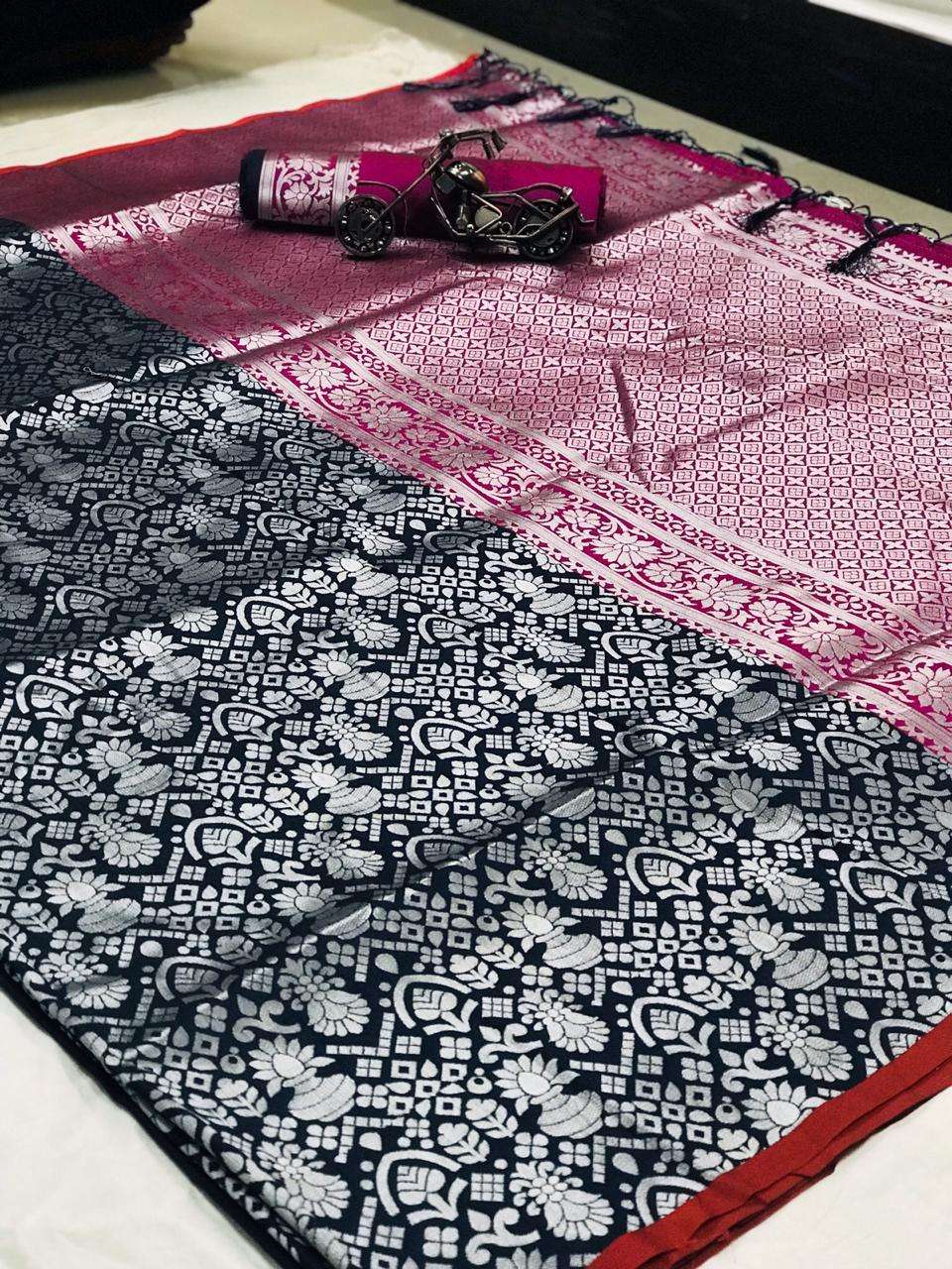 TAJ SILK BY ASLIWHOLESALE DESIGNER PURE JACQUARD SILK SAREES-00230