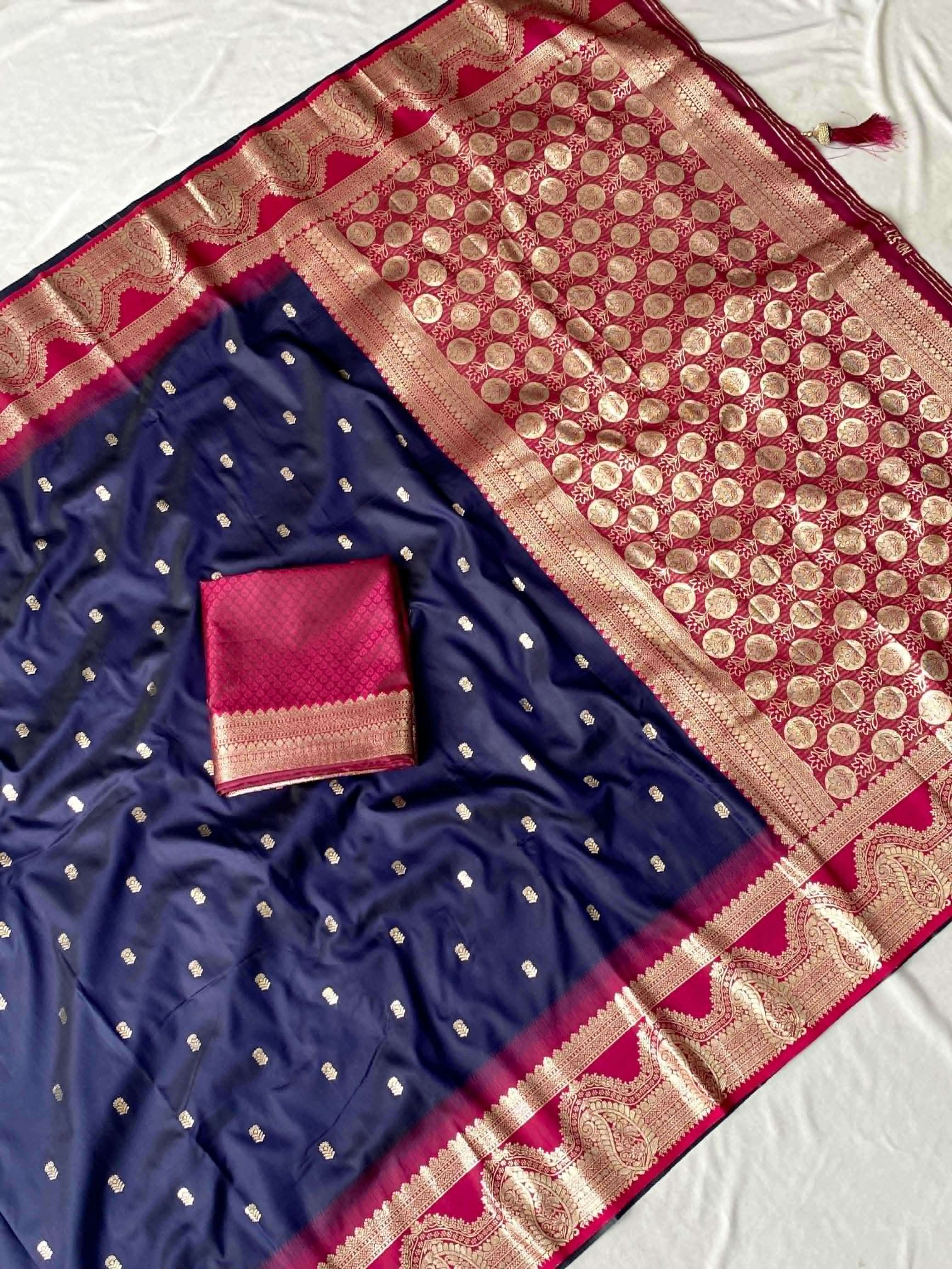 TAMISHQ BY ASLIWHOLESALE DESIGNER PURE SOFT BANARASI SILK SAREES-00282